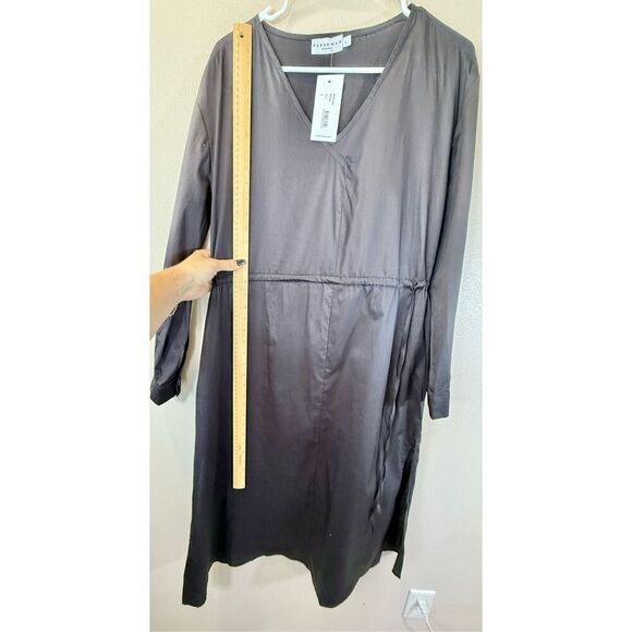 NWT Nordstrom Harshman Belinda A-Line Midi Little Black Holiday Fall Dress Large - Picture 8 of 13